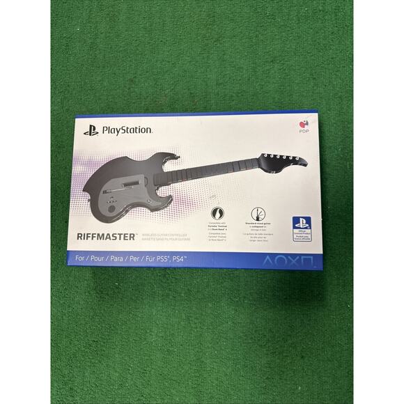 PDP RIFFMASTER Wireless Guitar Controller PlayStation PS5 PS4 Black SHIPS TODAY - Picture 1 of 4